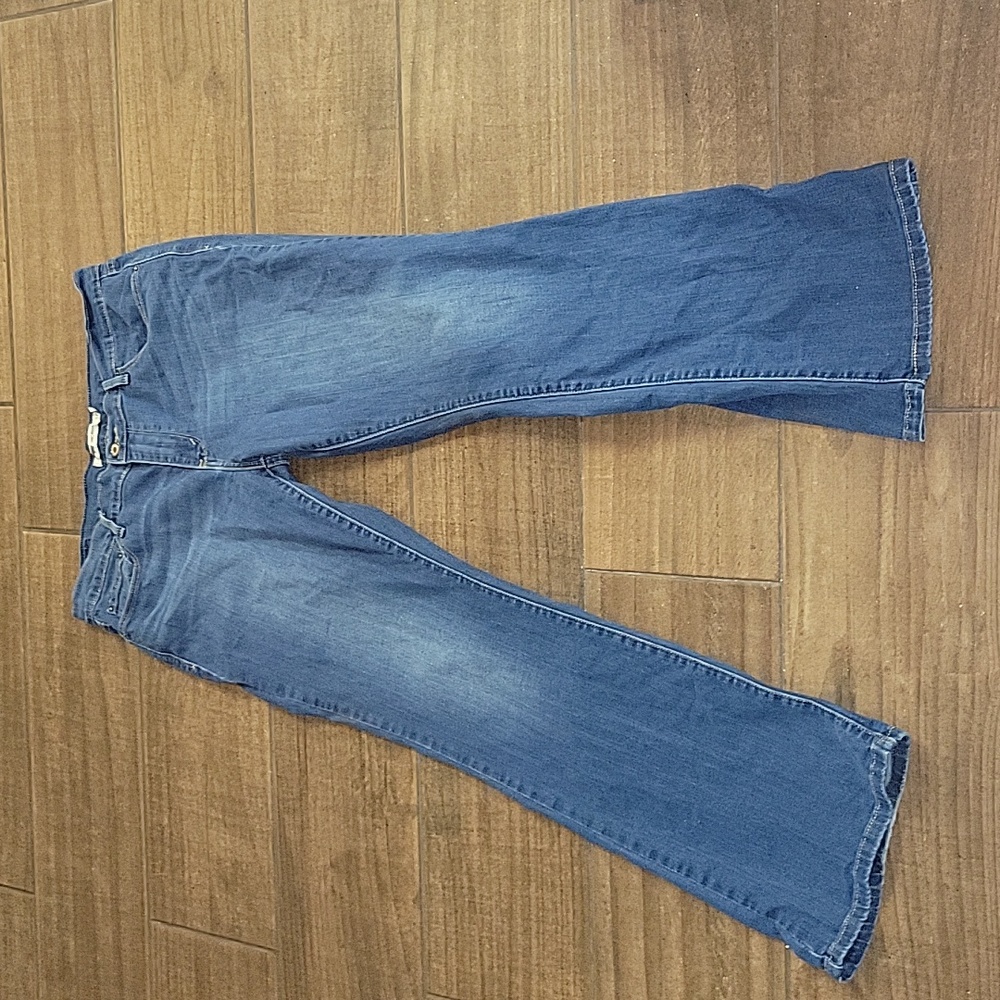 Levi's 515 bootcut blue jeans stretch denim classic 5 pocket med wash sz 14 EUC…